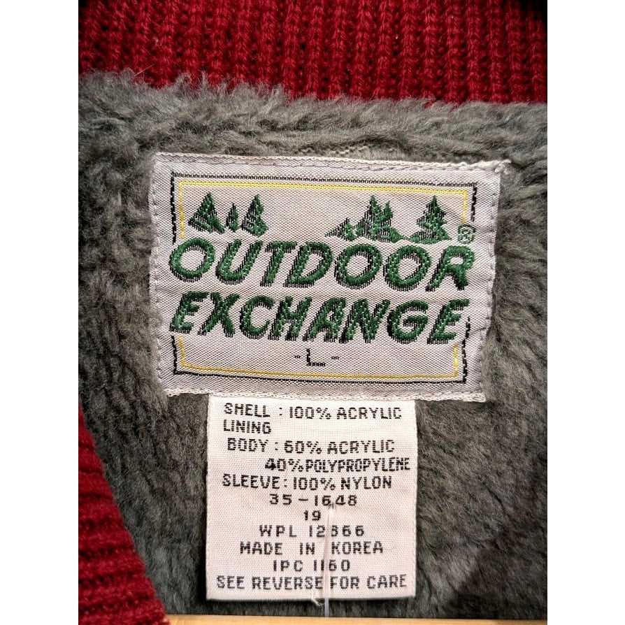 Outdoor Exchange Red Knit sweater jacket