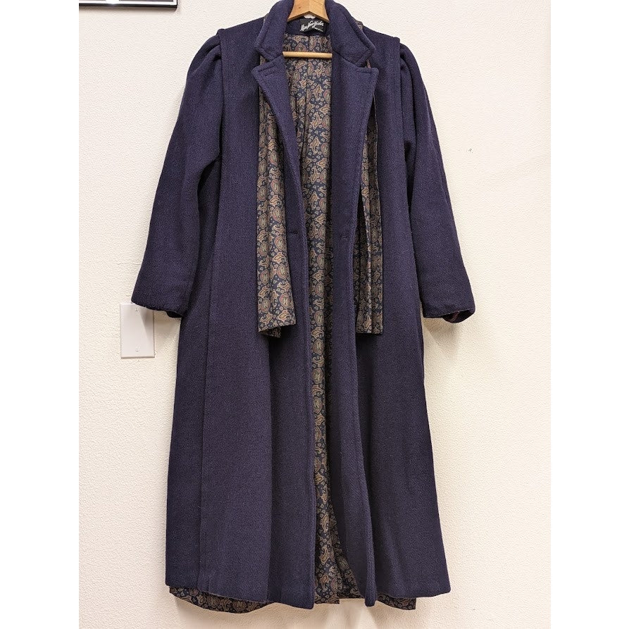 Vintage Miss NewYorker Navy Wool Overcoat