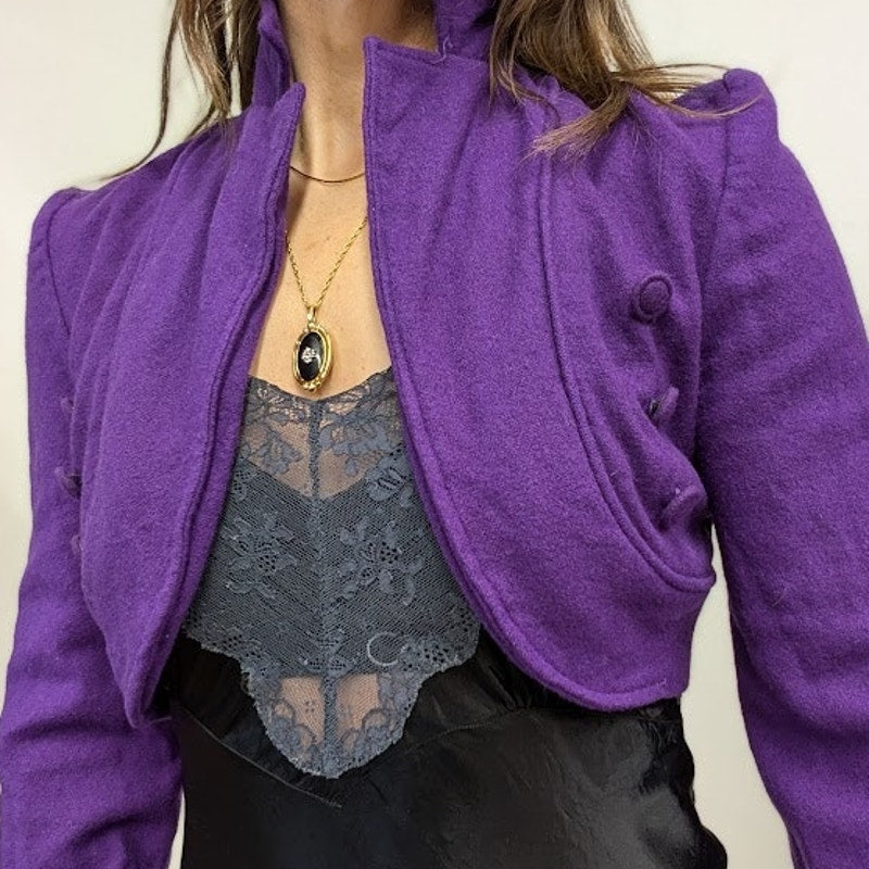 Vintage Purple Shrug Jacket