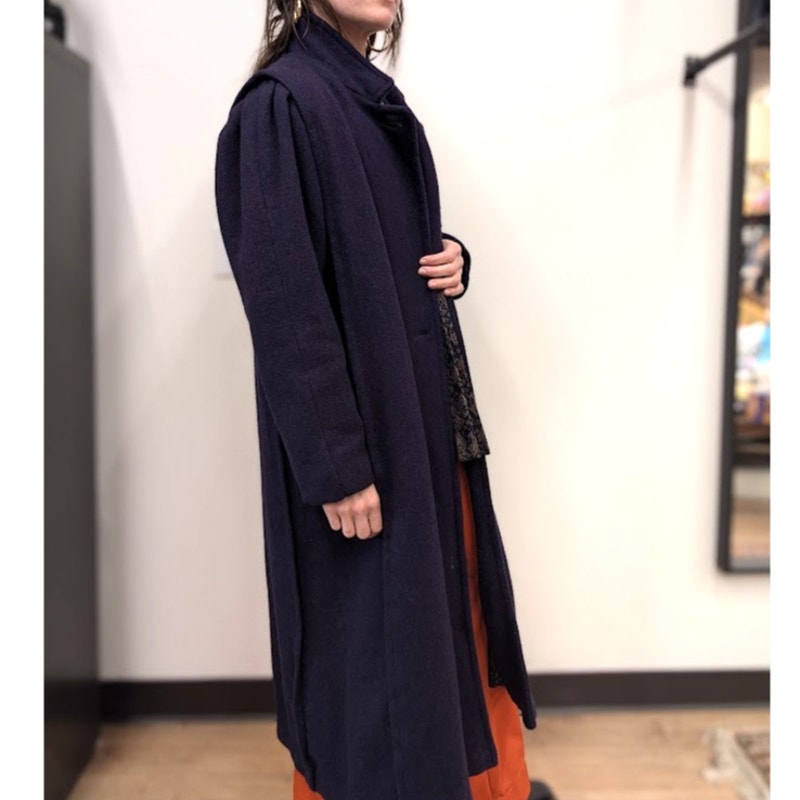 Vintage Miss NewYorker Navy Wool Overcoat