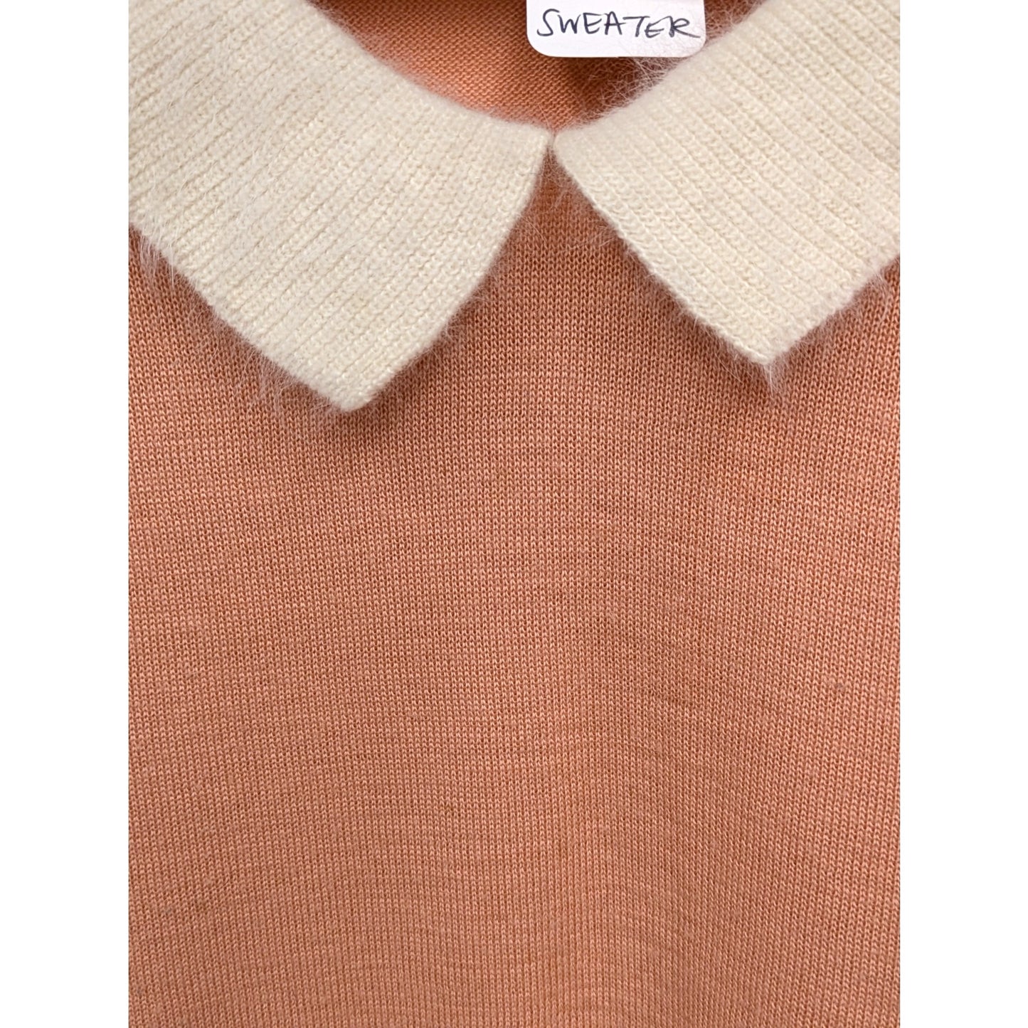 Vintage peach Lianne collared sweater