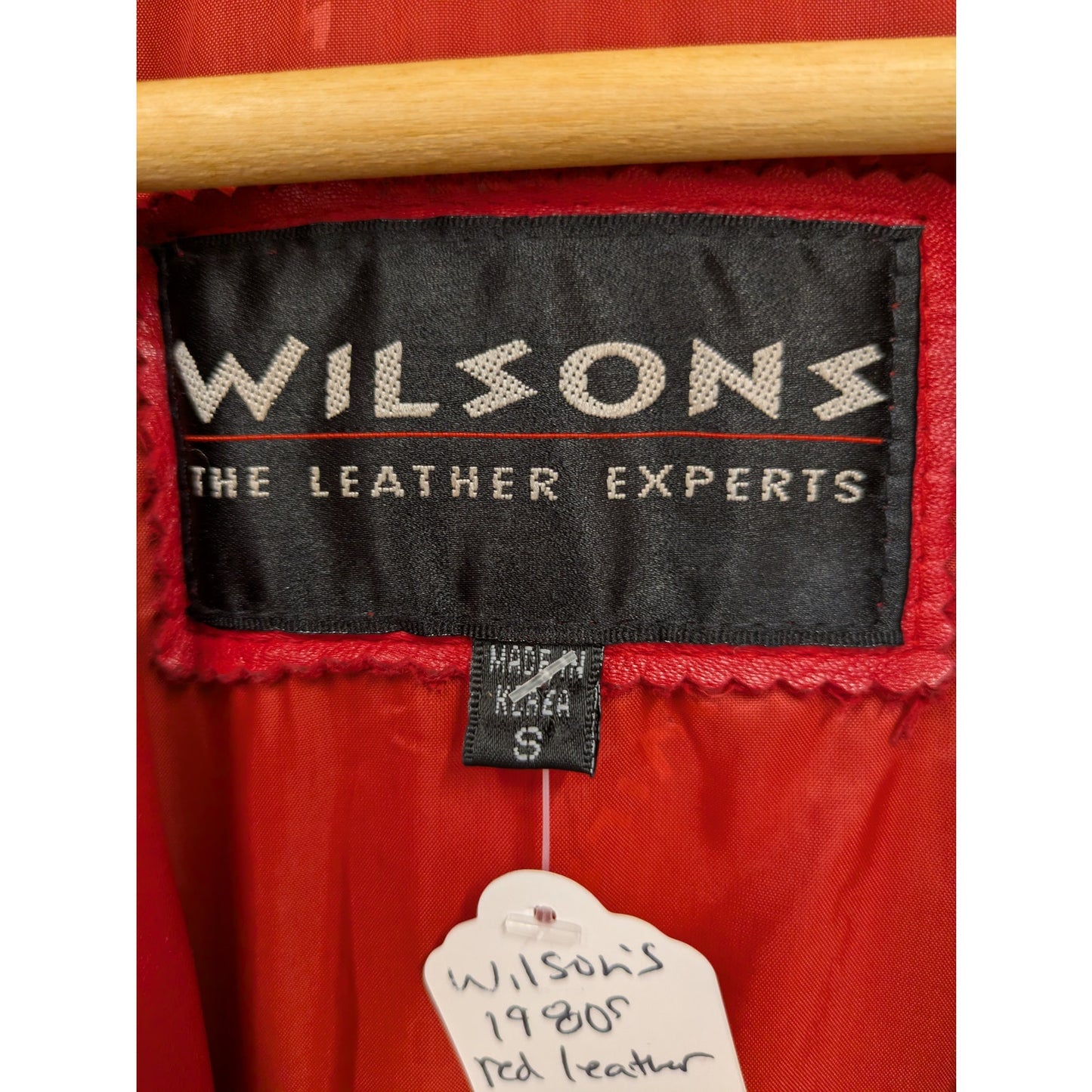 Wilson's 1980s oversized Red leather jacket