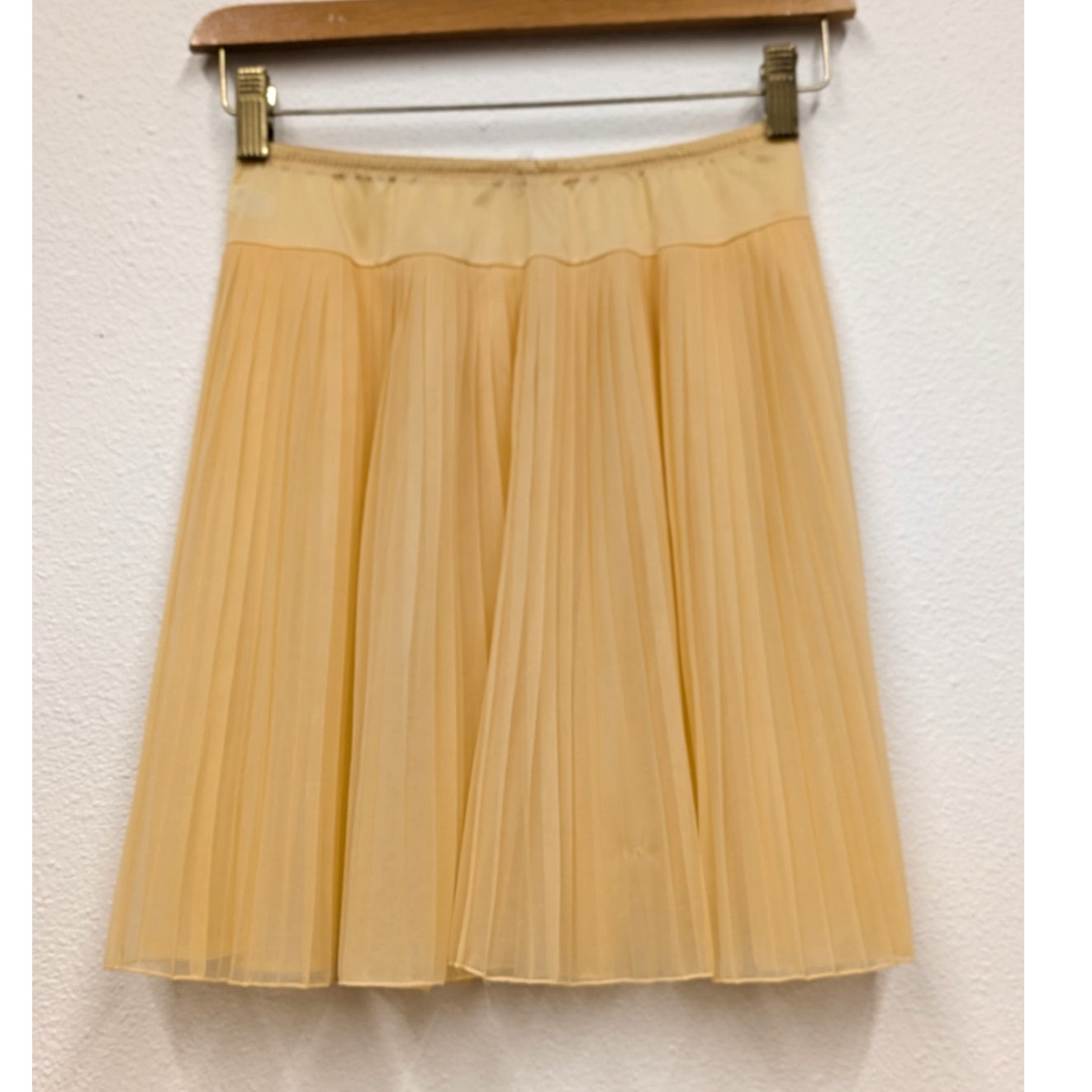 Vintage Vanity Fair Peach Pleated Mini Slip Skirt