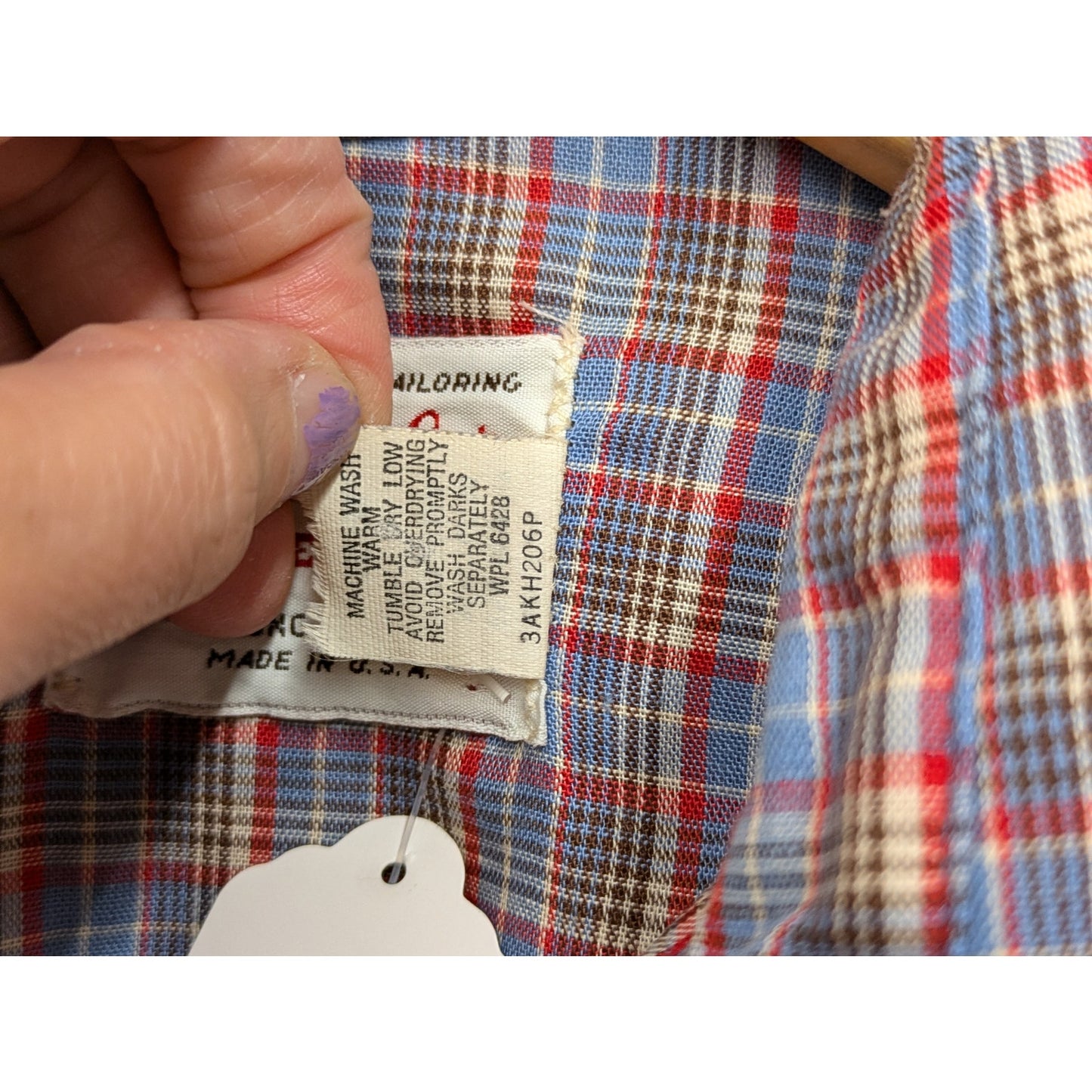 1990s Levi's plaid Western pearl snap up shirt