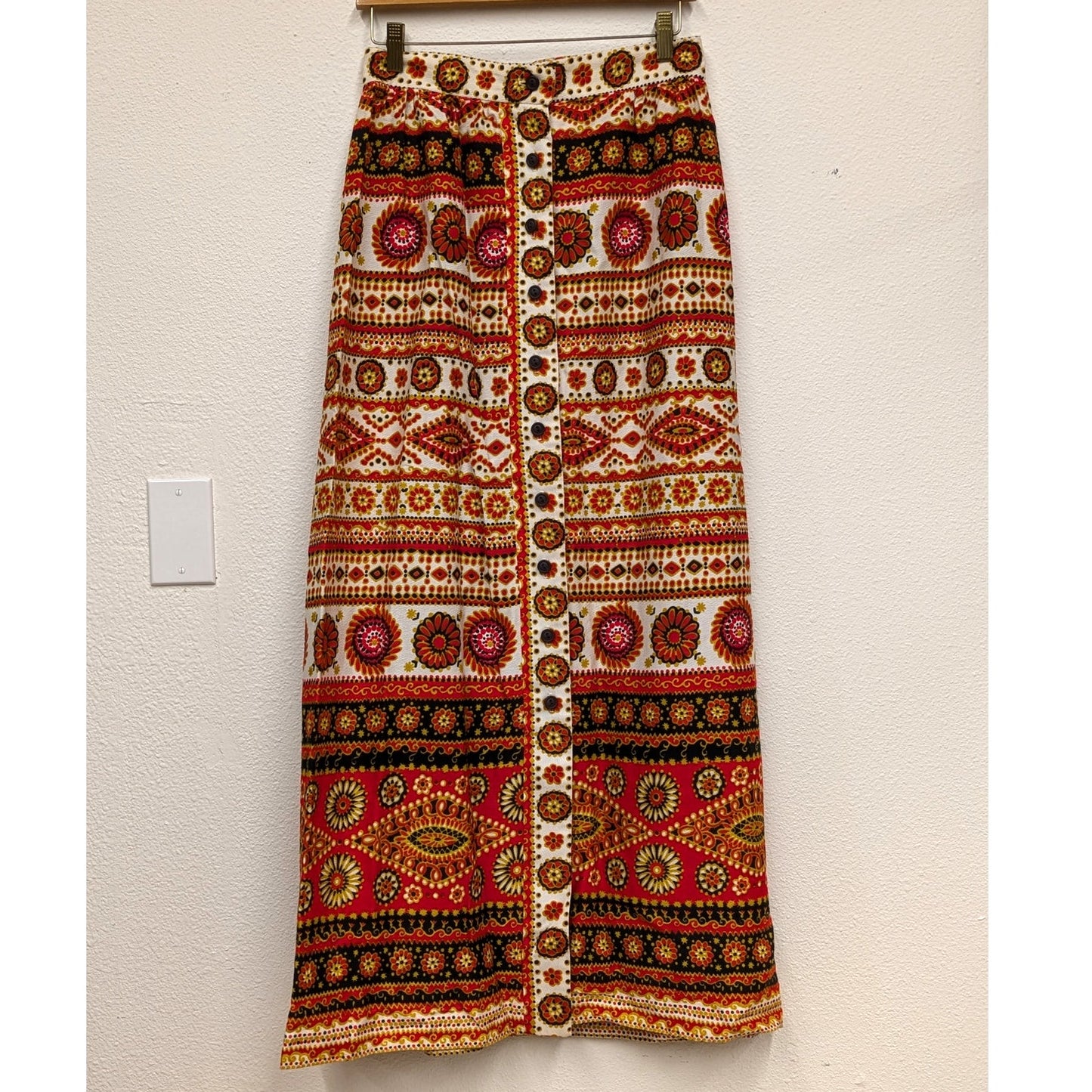 1970s Alex Colman Boho Maxi Skirt