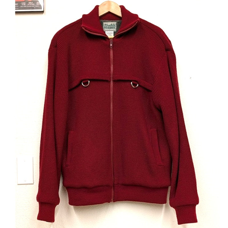 Outdoor Exchange Red Knit sweater jacket