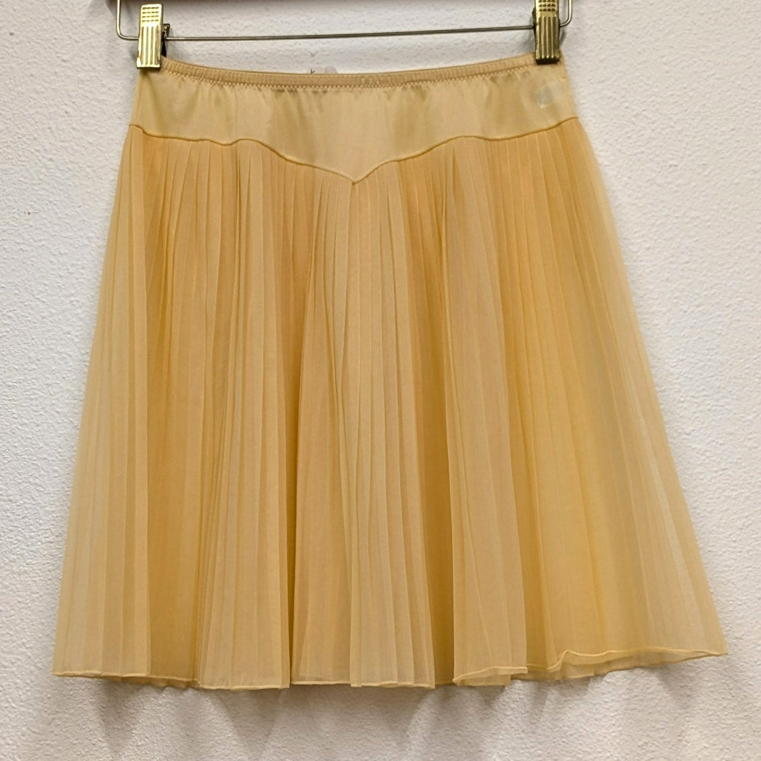 Vintage Vanity Fair Peach Pleated Mini Slip Skirt