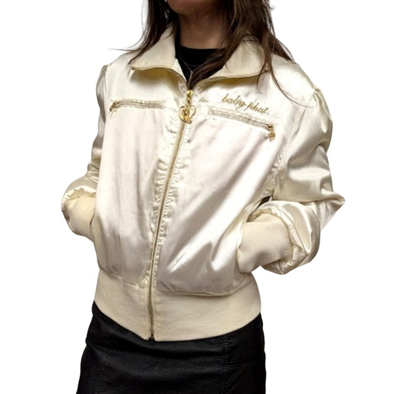 Y2K Baby Phat Ivory Bomber Jacket