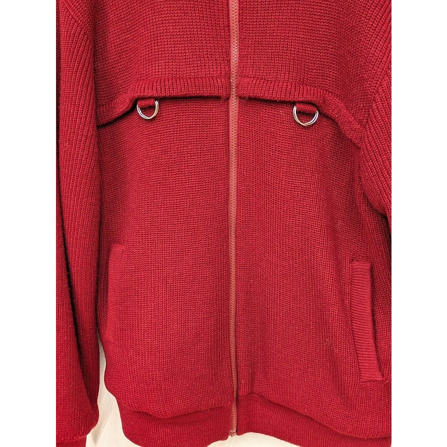 Outdoor Exchange Red Knit sweater jacket