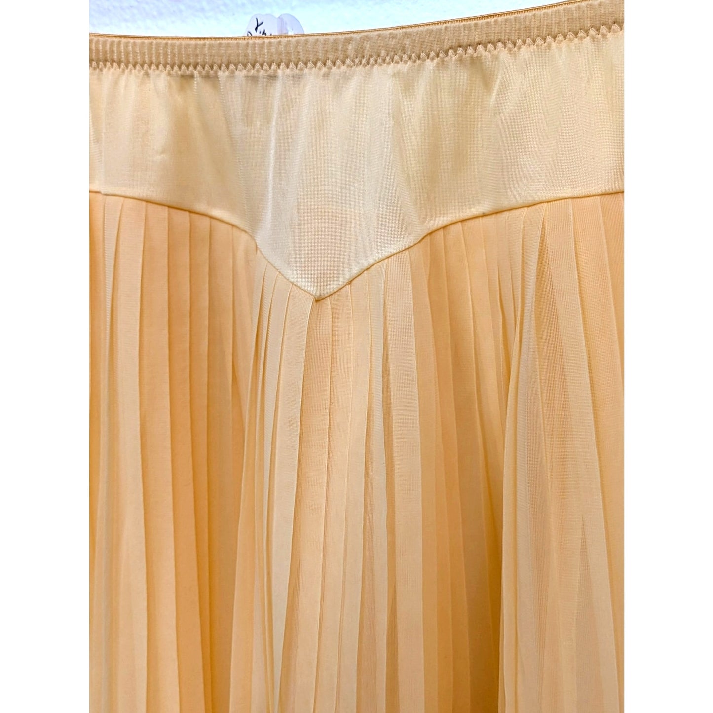 Vintage Vanity Fair Peach Pleated Mini Slip Skirt