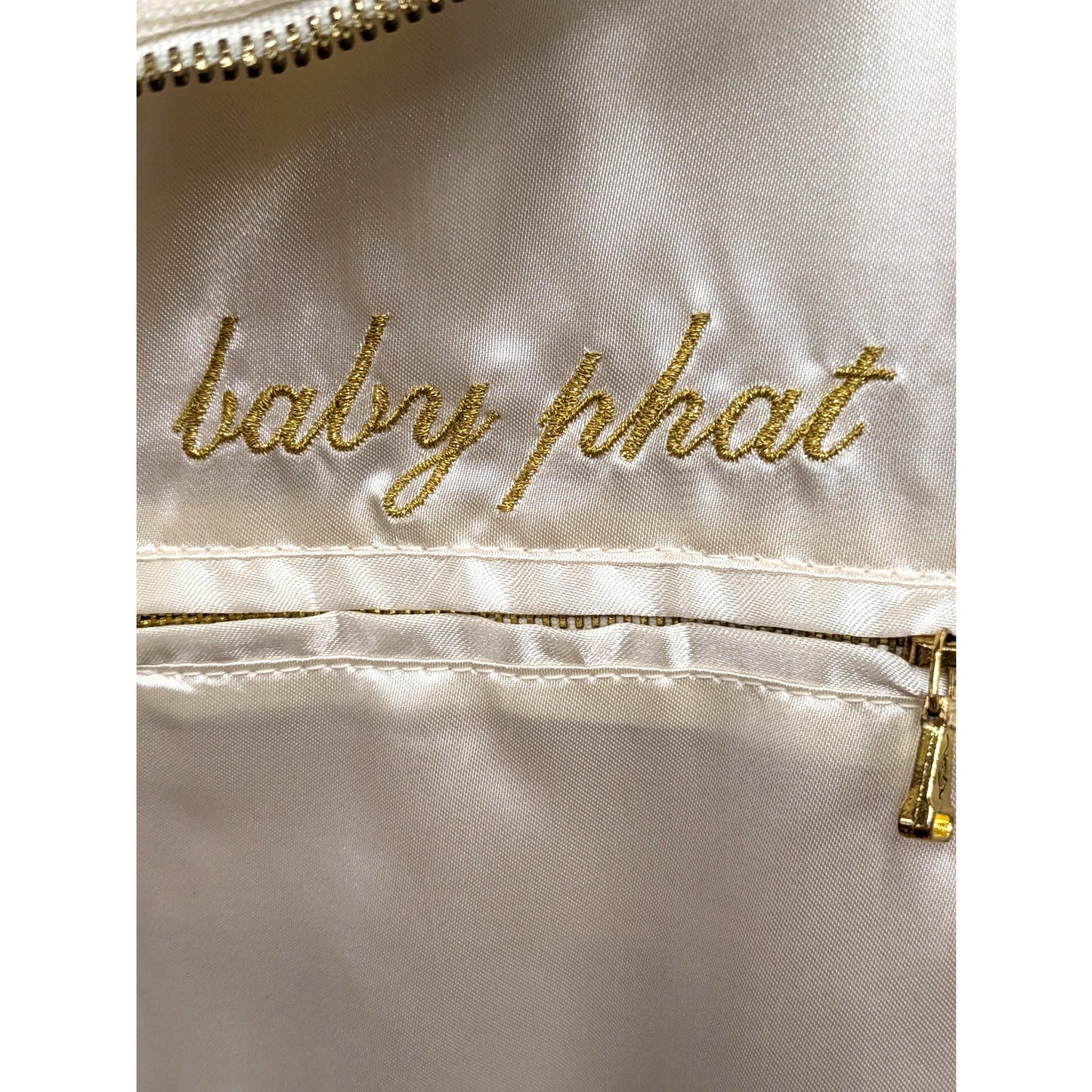 Y2K Baby Phat Ivory Bomber Jacket