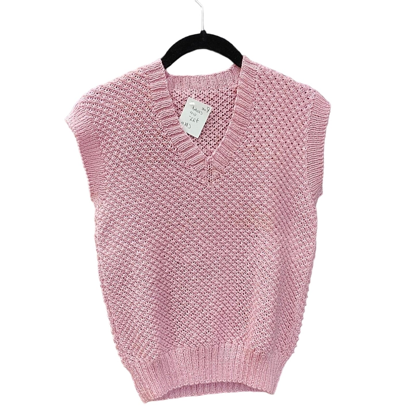 Vintage pink knit vest pinkvest