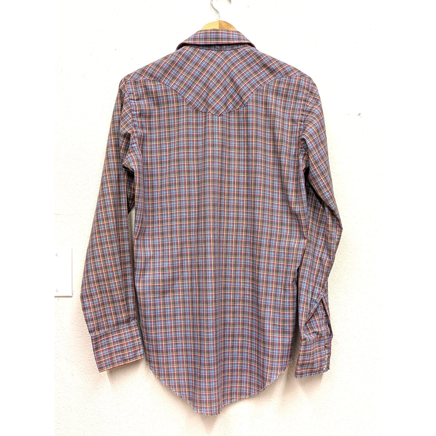 1990s Levi's plaid Western pearl snap up shirt