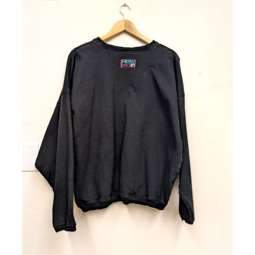 Mega Pro Pure Cottonwear black crewneck sweater