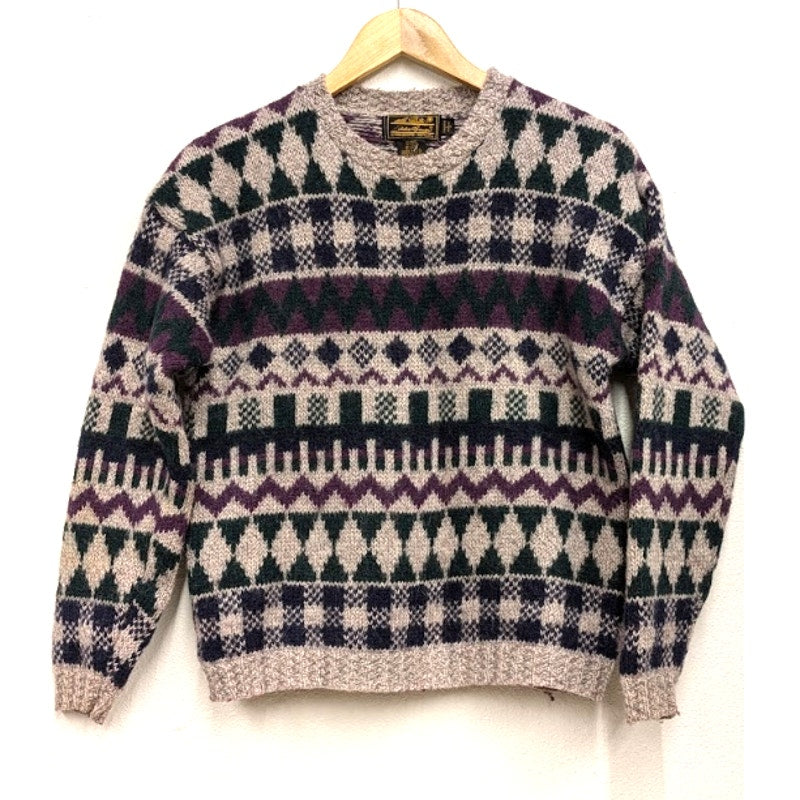 Vintage Eddie Bauer Patterned Wool Sweater