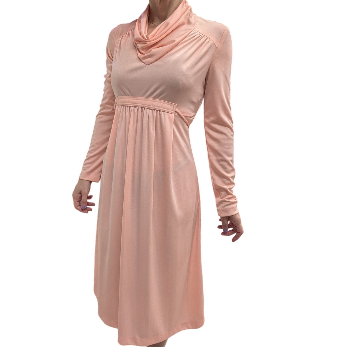 Act I peach vintage dress