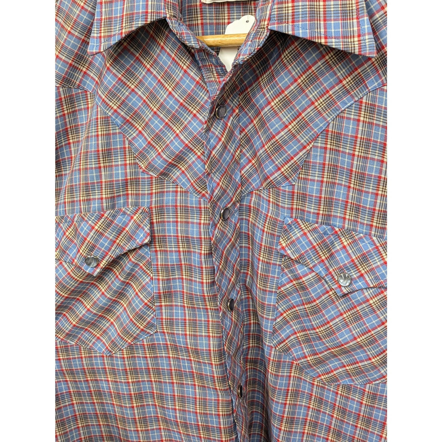 1990s Levi's plaid Western pearl snap up shirt