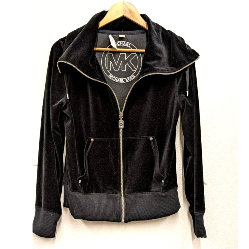 Michael Kors Black Velour Track jacket