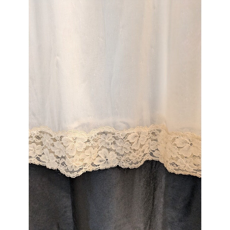 Vintage Ivory Lace-Detail Slip - Short & Sweet