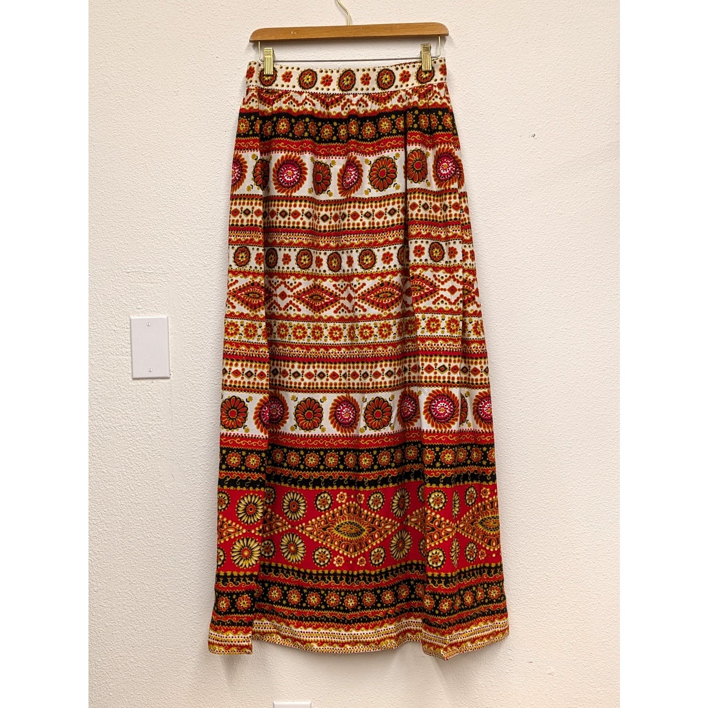 1970s Alex Colman Boho Maxi Skirt