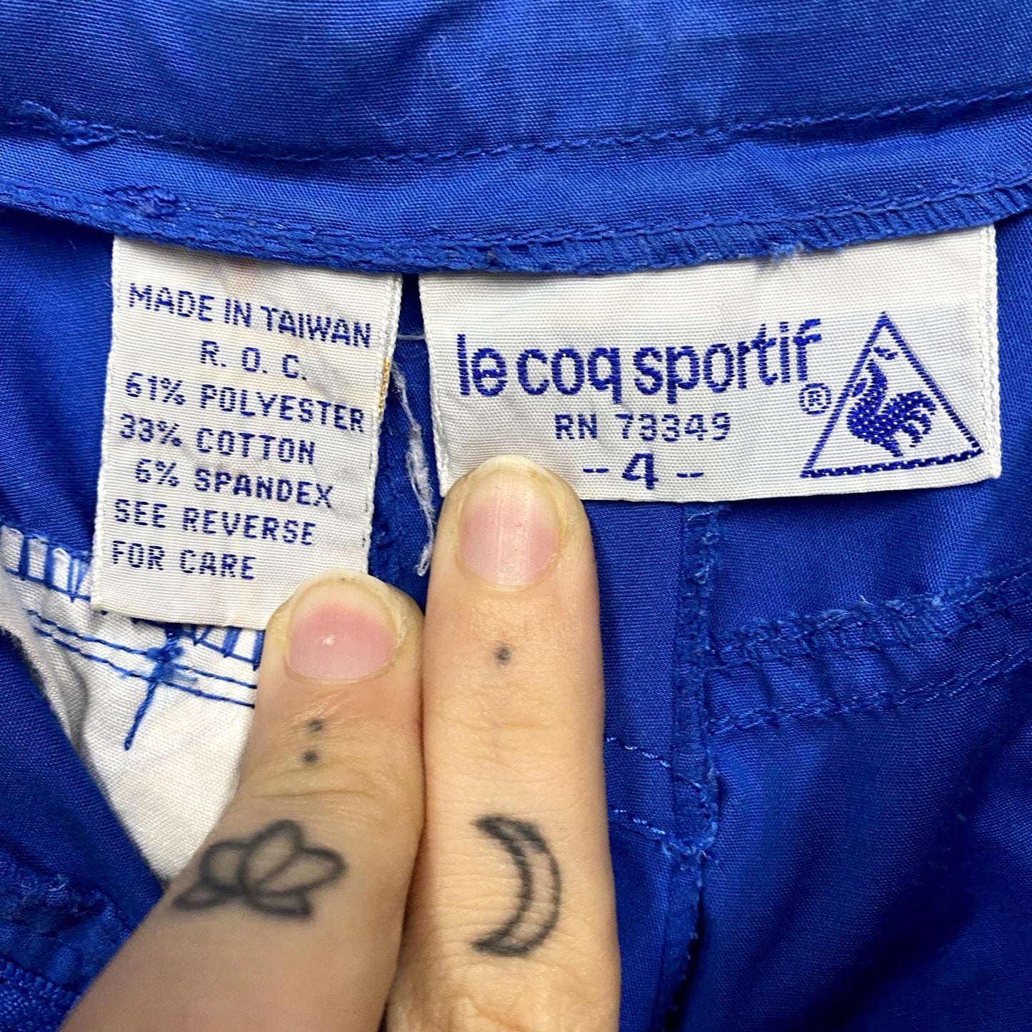 Vintage Le Coq Sportif Blue Mini Shorts