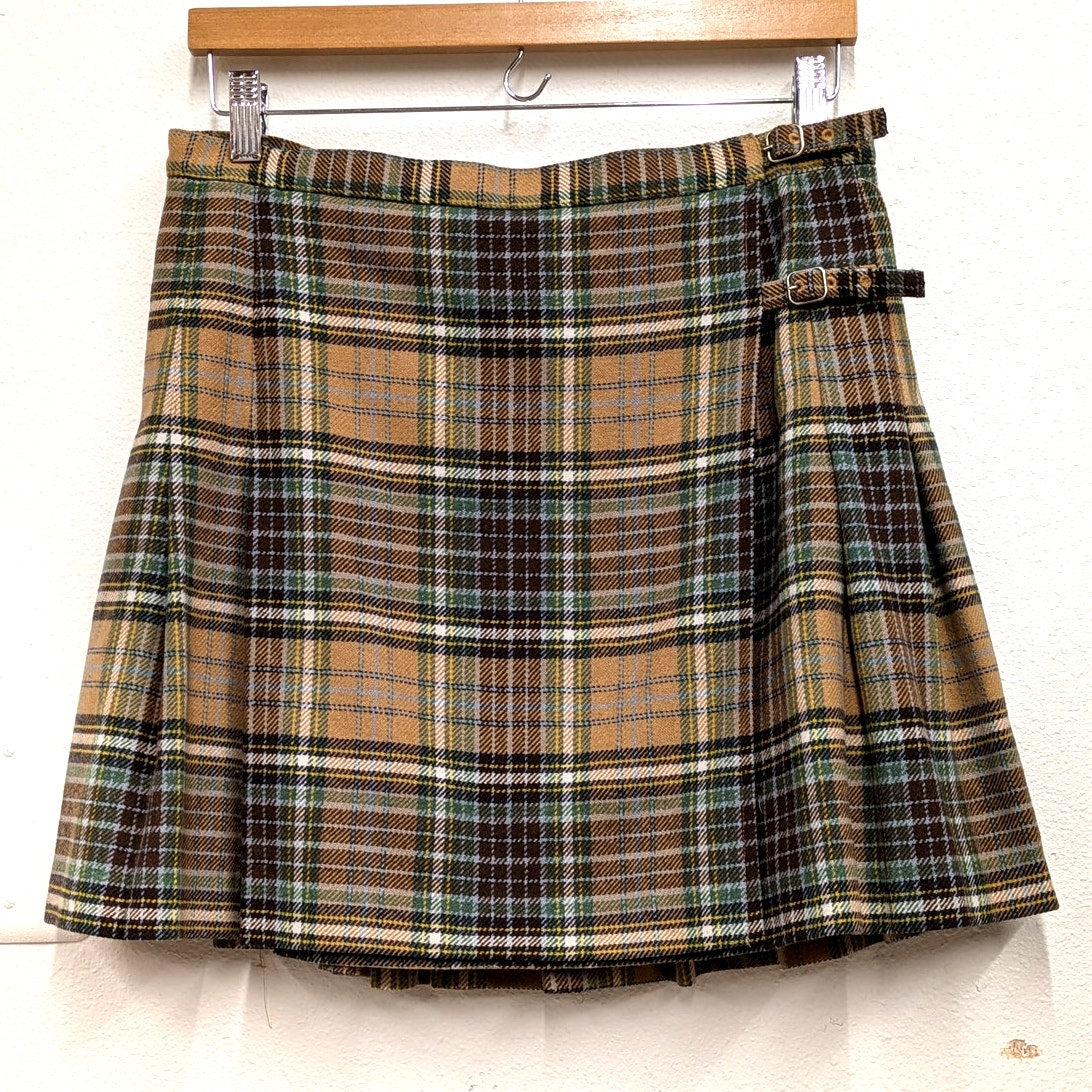 J.Crew Wool-Blend Plaid Kilt Skirt.