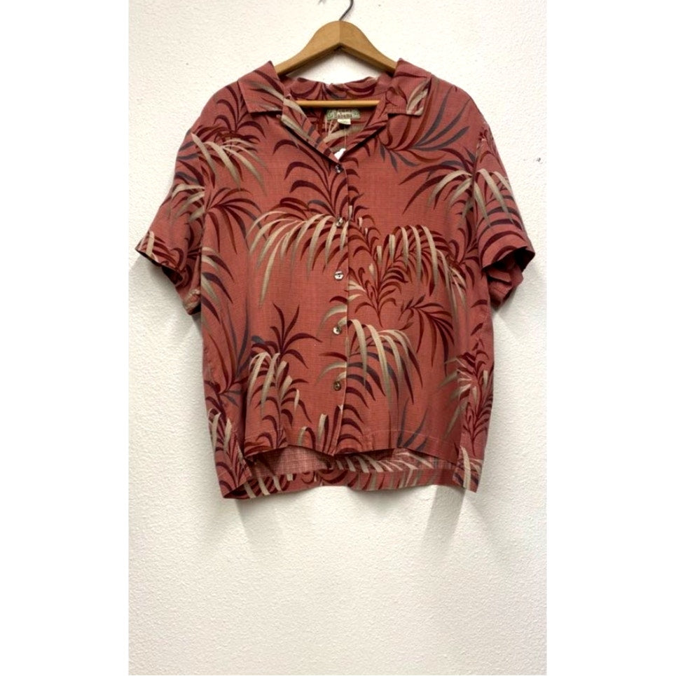 100% Silk Red Tommy Bahama Blouse