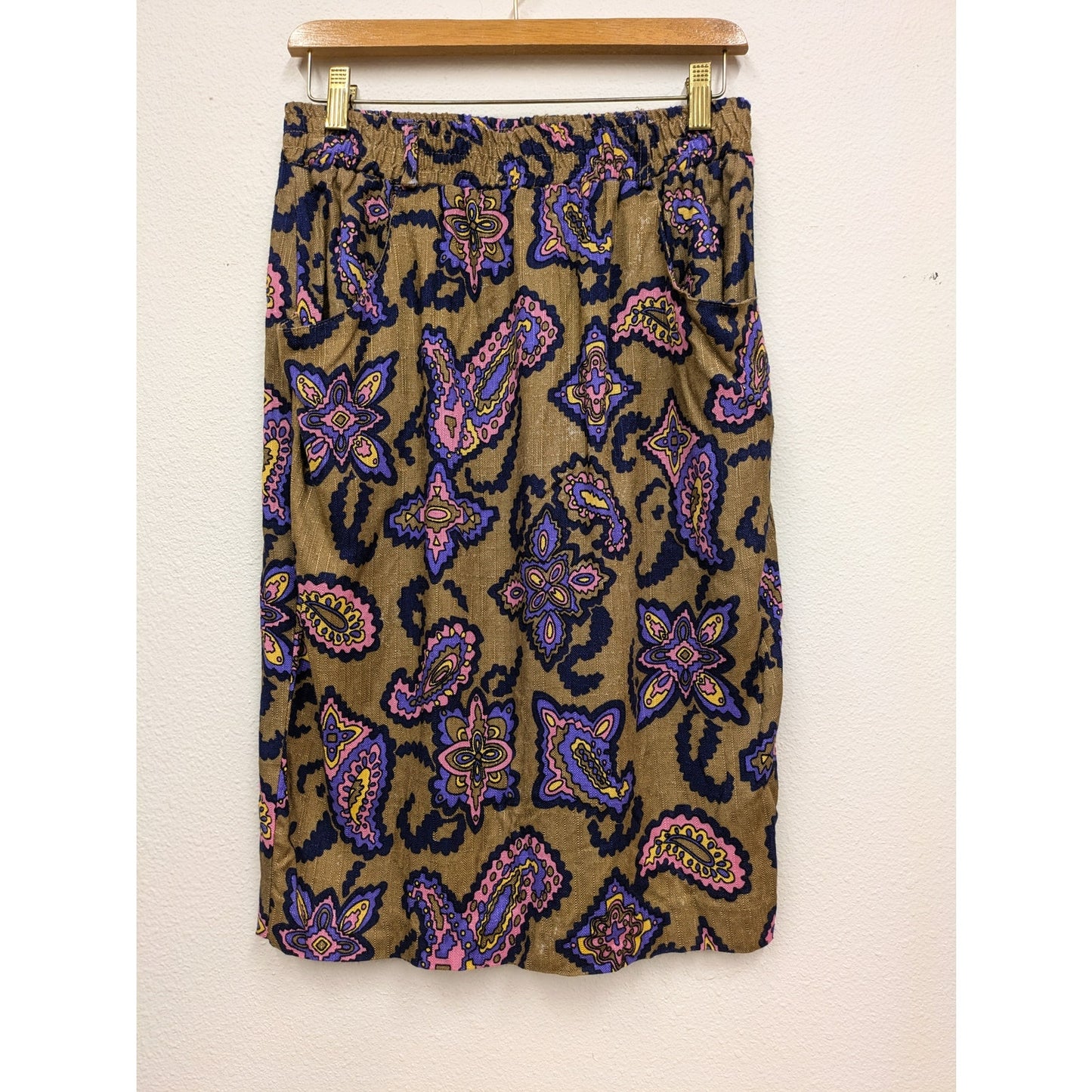 Vinatge Norton McNaughton Linen Paisley Pencil Skirt