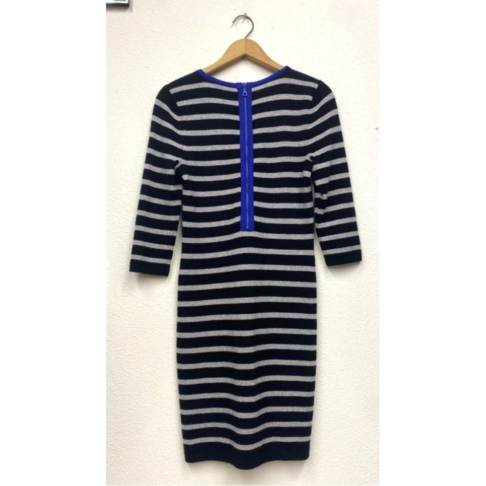 Aqua Cashmere Striped Sweater Dress