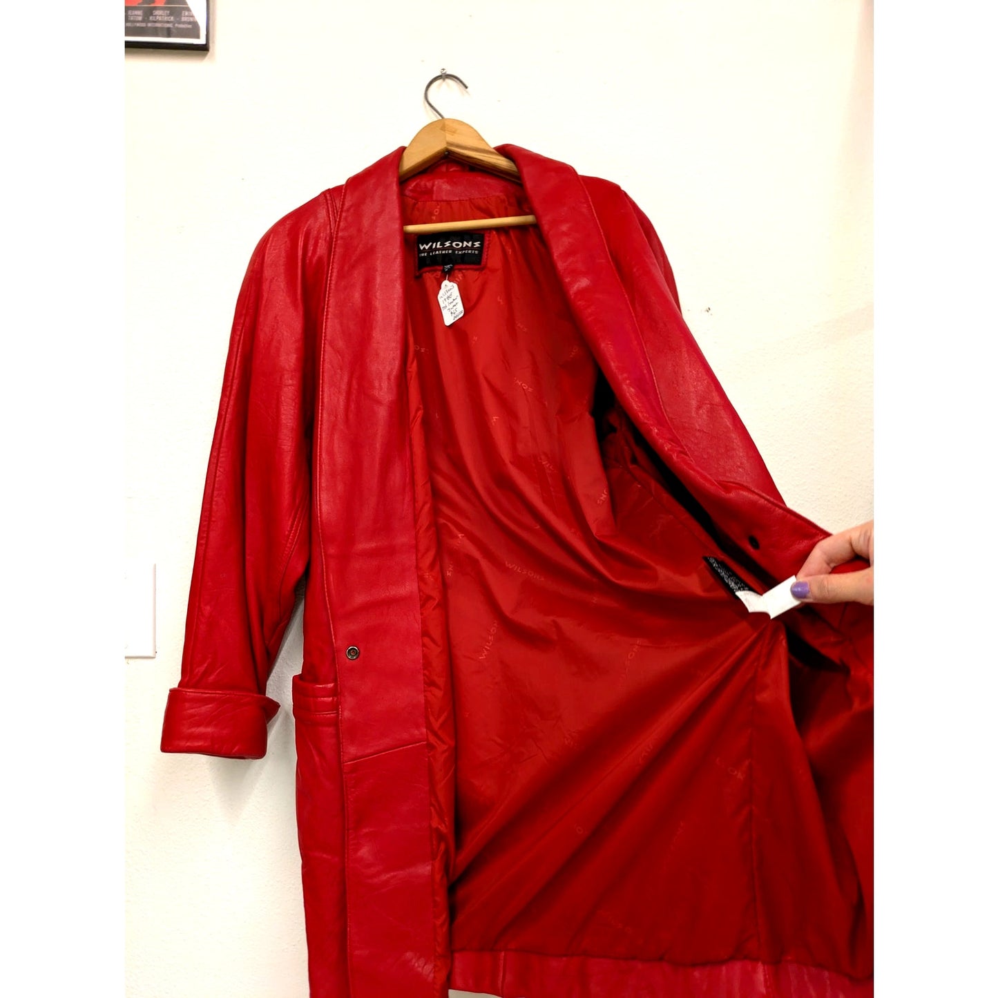 Wilson's 1980s oversized Red leather jacket