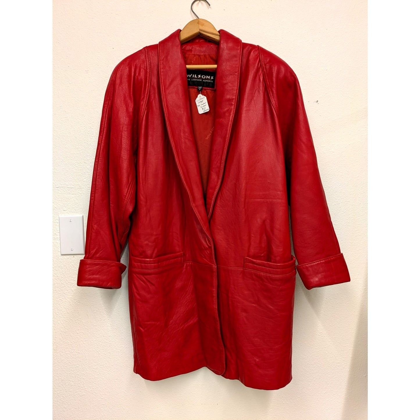 Wilson's 1980s oversized Red leather jacket