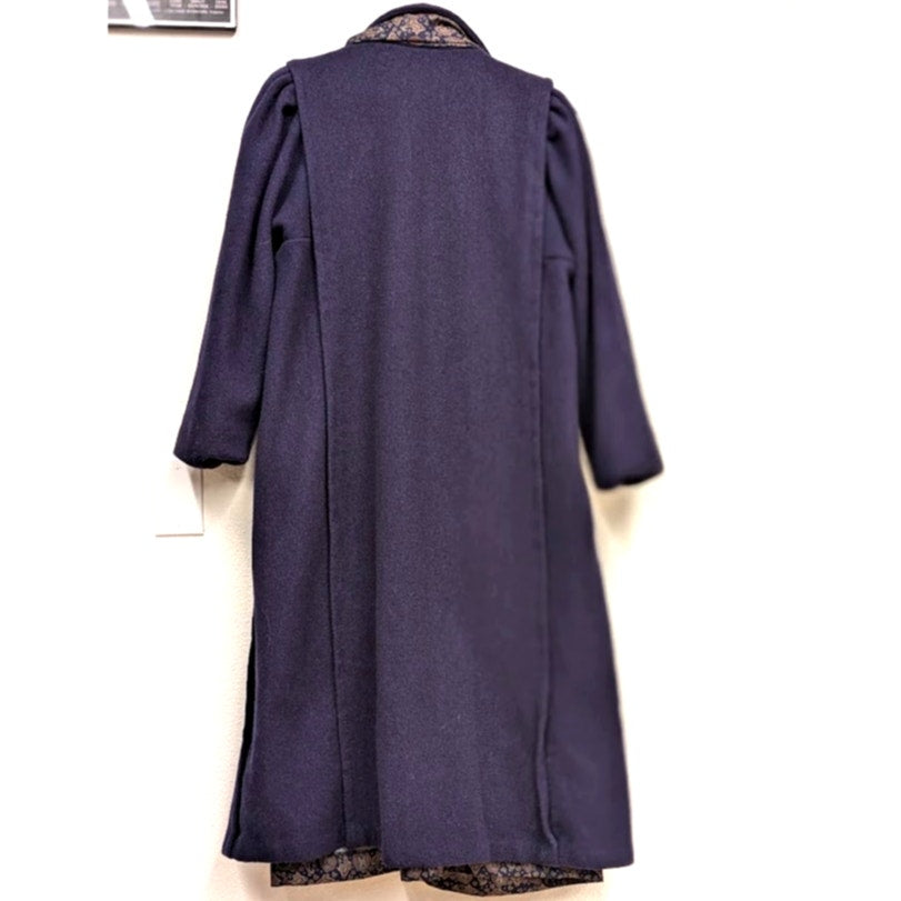 Vintage Miss NewYorker Navy Wool Overcoat